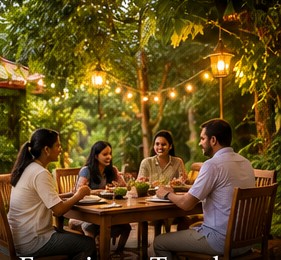 Family and friends gathering at Kayam Homestay