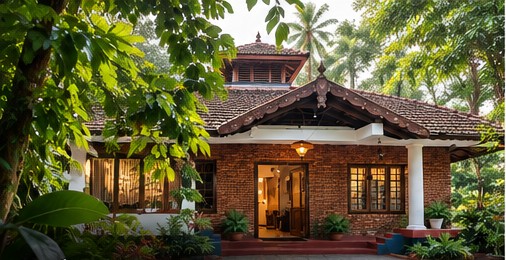Green surroundings of Kayam Homestay in Kochi